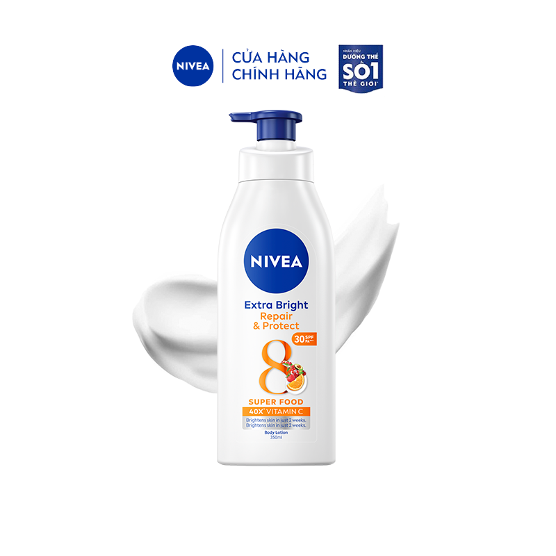 Sữa Dưỡng Thể Dưỡng Trắng Nivea Giúp Phục Hồi & Chống Nắng SPF 30 (350ml) - 88311