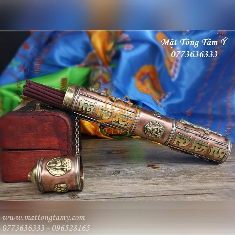 Ống Đựng Hương/Nhang Bằng Đồng