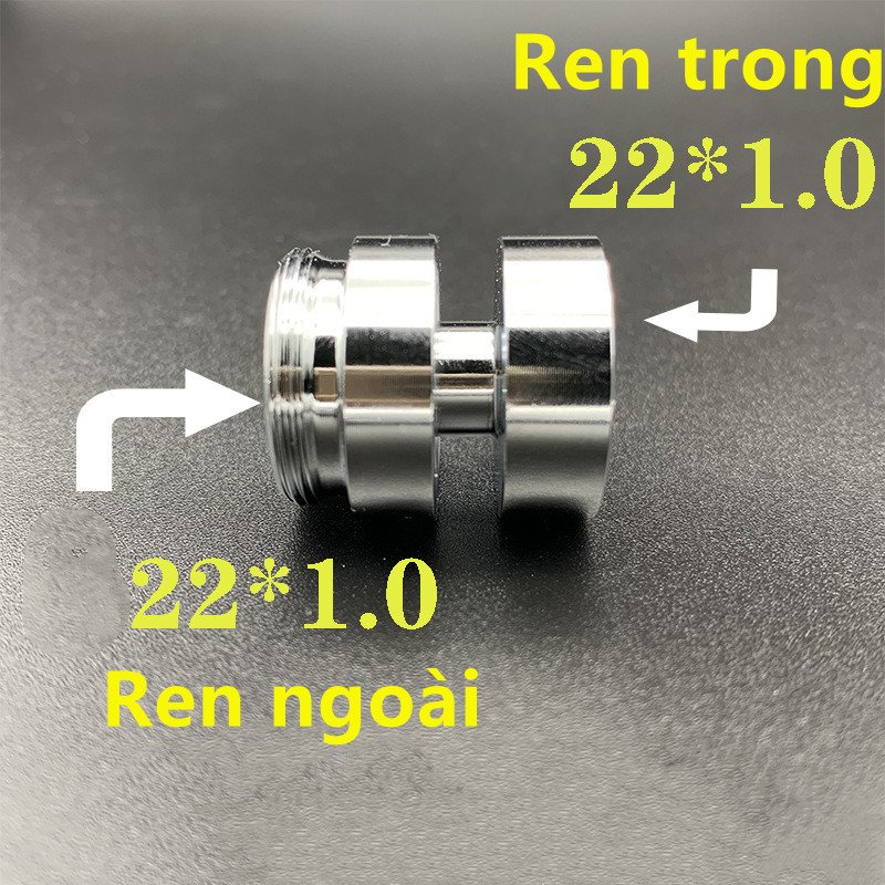 Đầu chuyển đổi vòi nước Inox Ren ngoài M22-F22