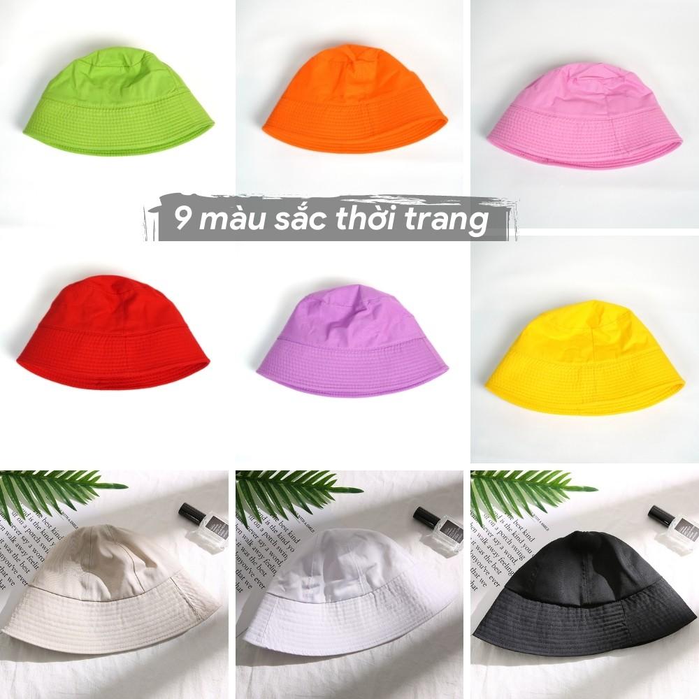 Mũ bucket trơn ️ Nón tai bèo vành cụp trơn nhiều màu sắc Ulzzang form unisex nam nữ - BK03