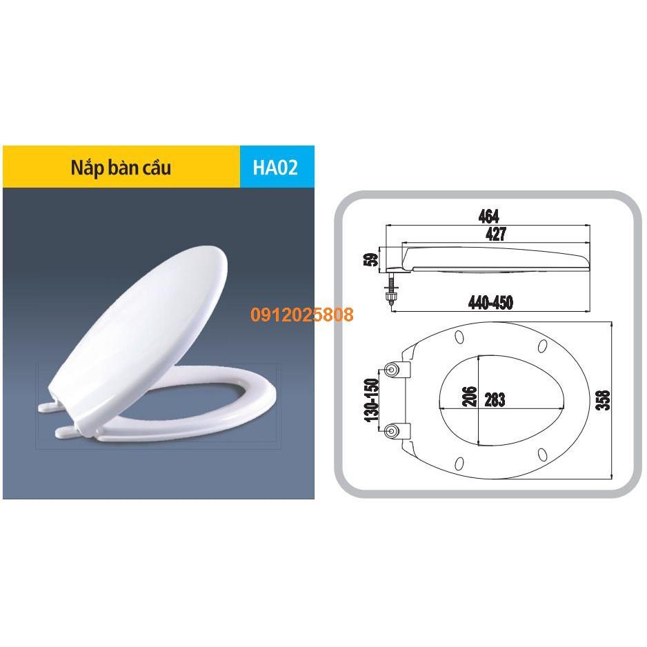 HA02 - Nắp bồn cầu nhựa thông dụng