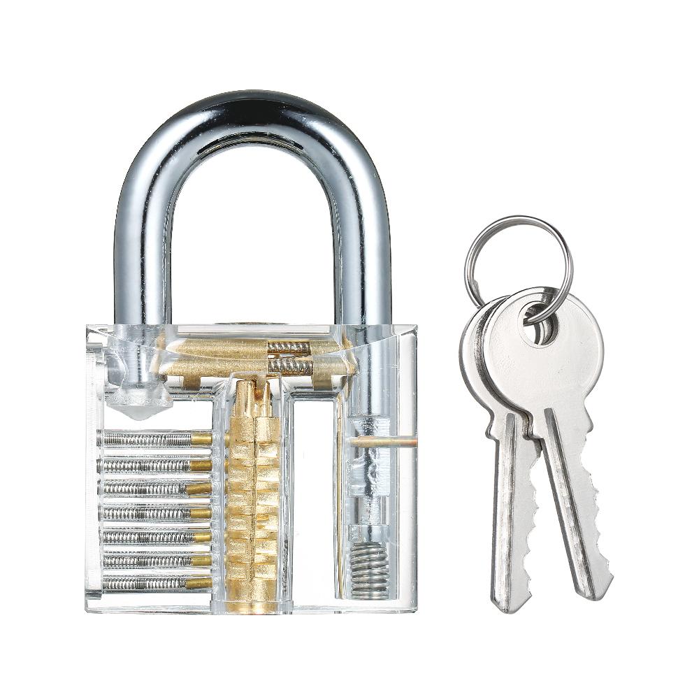 Ổ khóa thực hành trong suốt có thể nhìn thấy cho người mới bắt đầu Padlocks Lock Picking Tool Practice