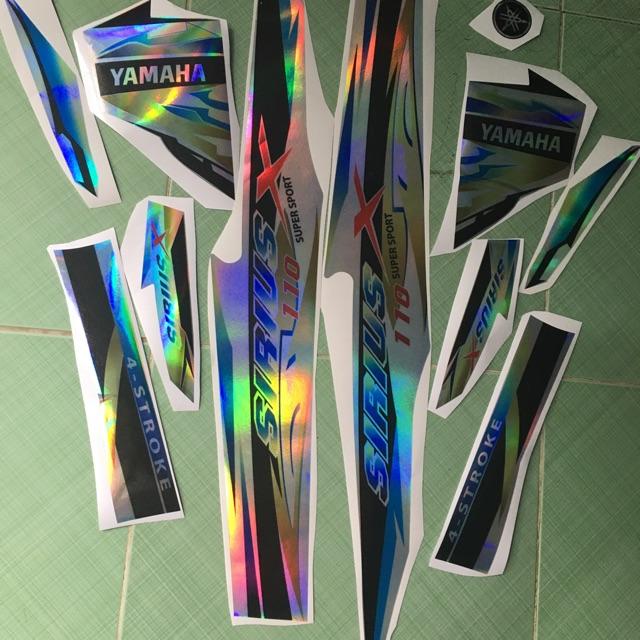 Tem sirius 110 bạc vàng gold crom