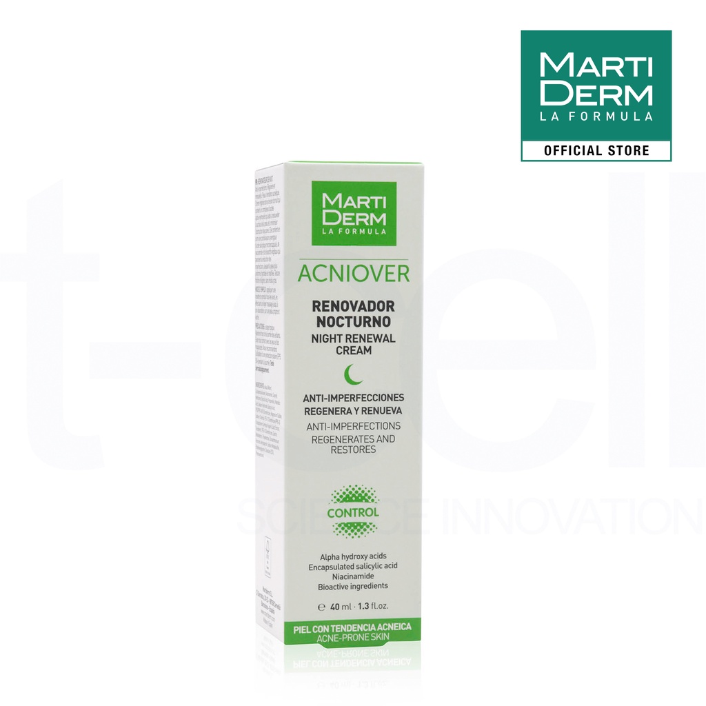 Kem Dưỡng Tái Tạo Ban Đêm Cho Da Dầu Mụn - MartiDerm Acniover Night Renewal Cream (40ml)