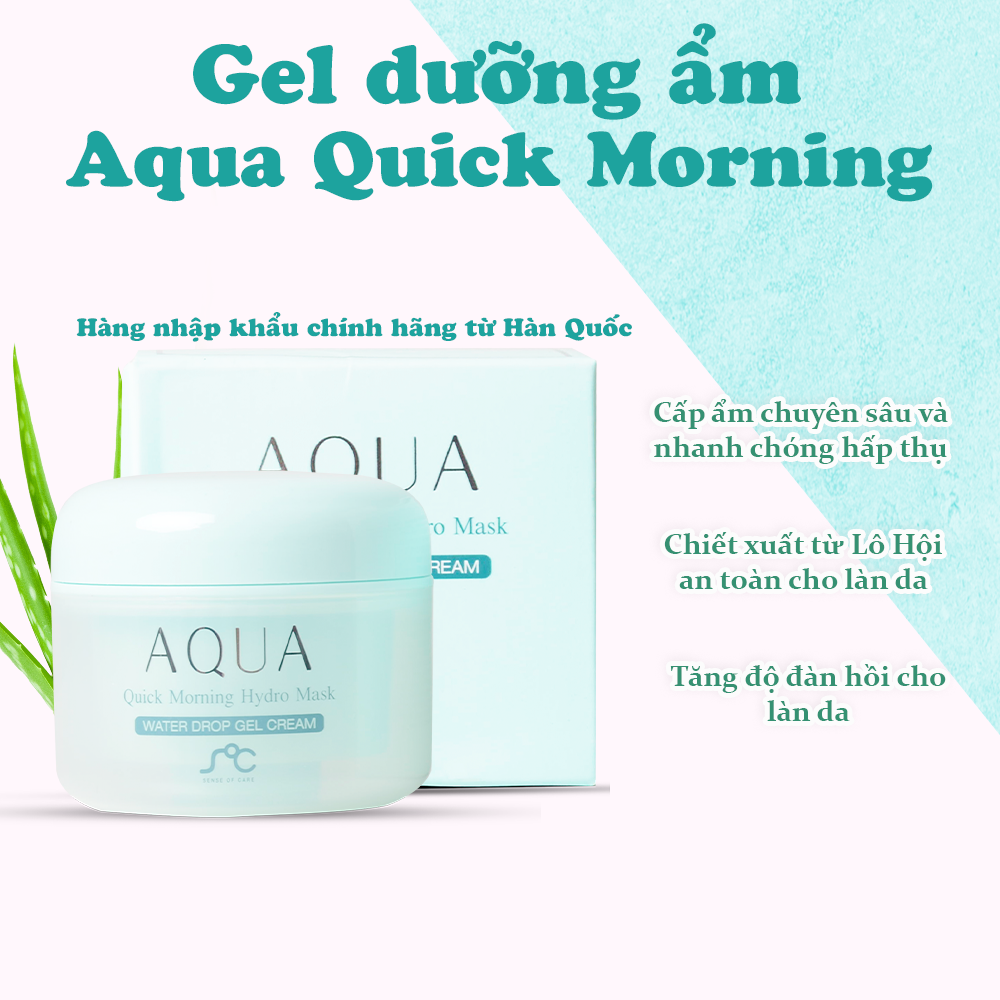 Gel dưỡng ẩm dịu nhẹ, chiết xuất lô hội SOC Aqua Quick Morning 80g