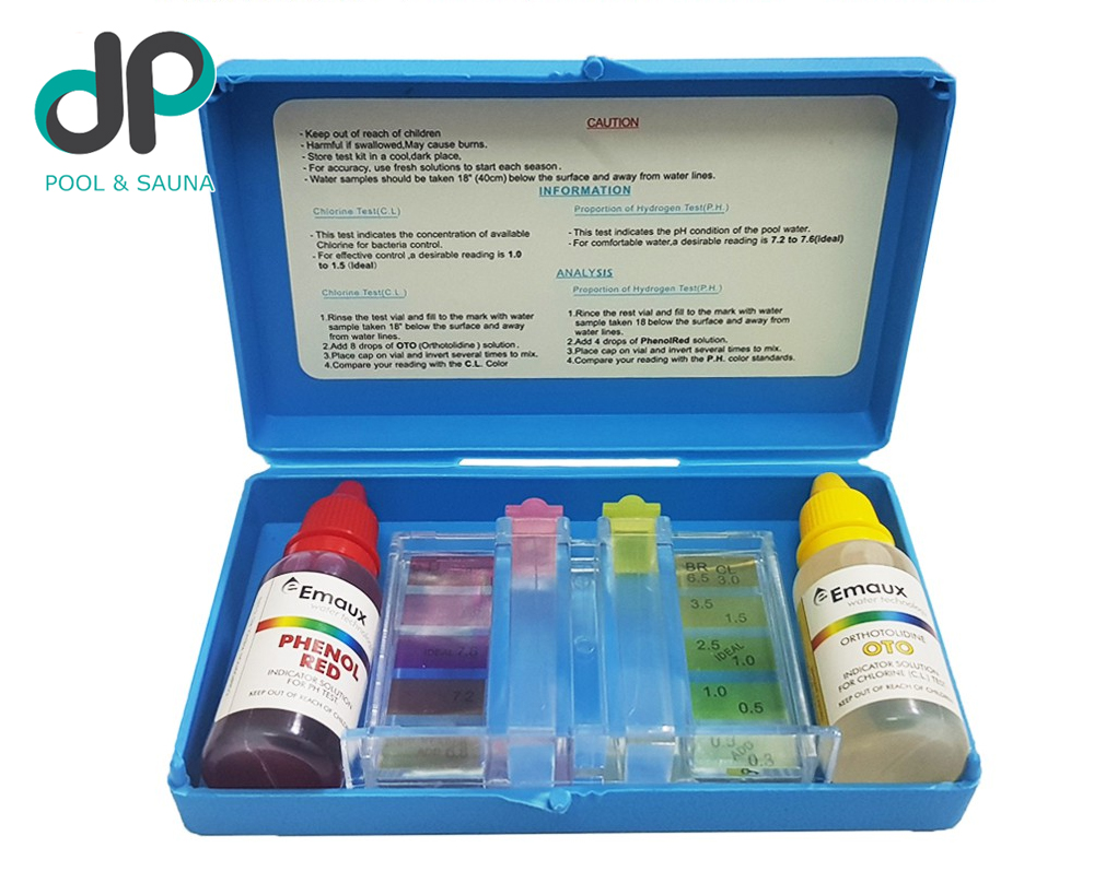 Bộ test nước 2 trong 1 EMAUX - Pool Dual test-kit trousse D'analyse