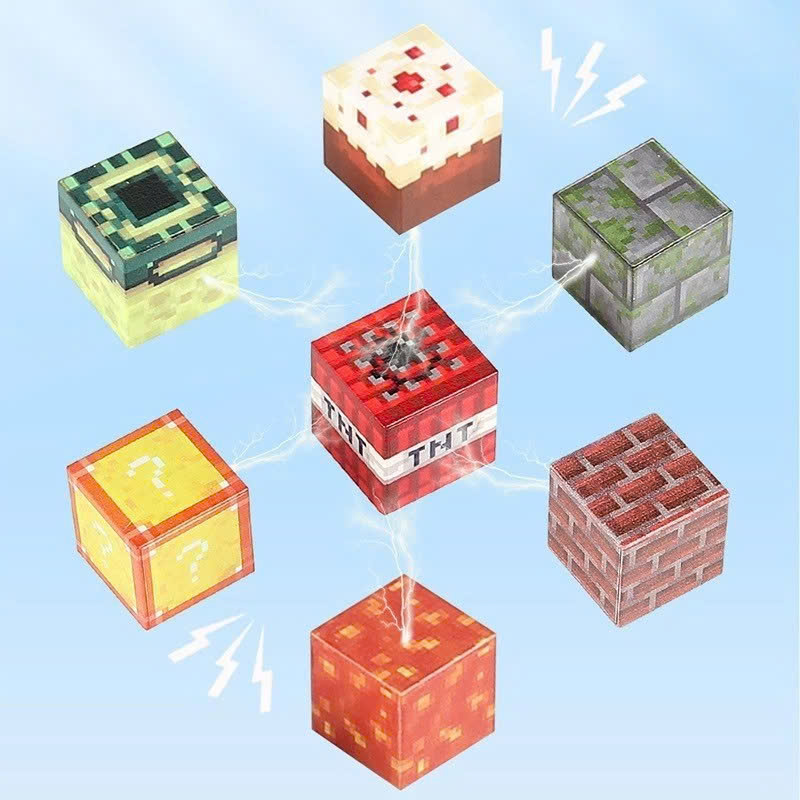 Combo 50 Khối Minecraft Nam Châm, Đồ Chơi Lắp Ráp Có Từ Tính Mô Hình Xây Dựng Cho Bé Sáng Tạo, Đồ Chơi Trẻ Em TẶNG 2 NHÂN VẬT