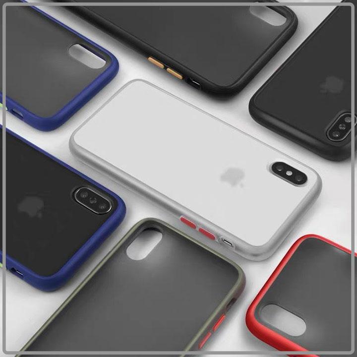 Ốp lưng nhám viền màu chống sốc cho các dòng máy iPhone