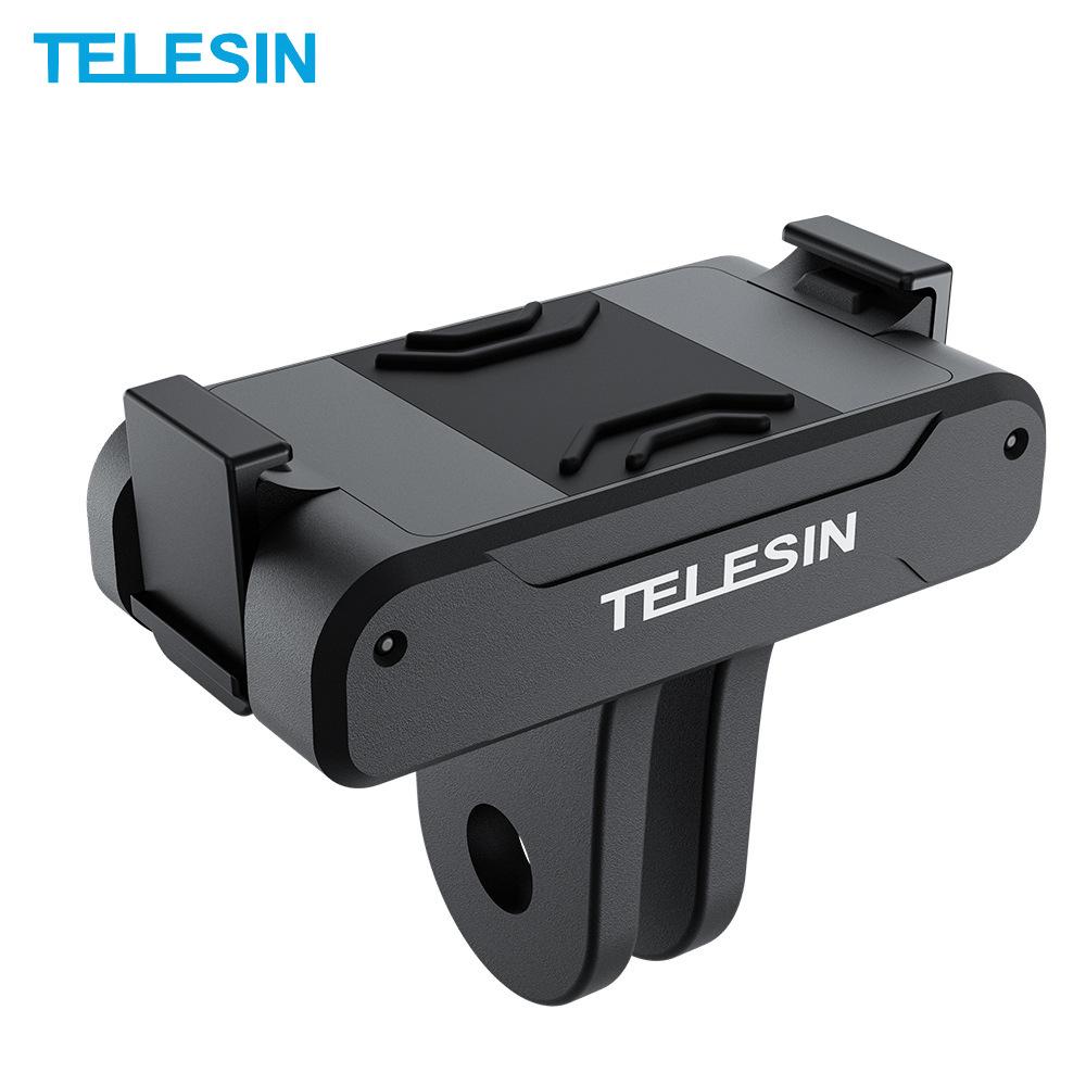 Phong cách mới nhất của TELESIN phù hợp với ghế bộ chuyển đổi hai móng hút từ tính DJI Action3 phụ kiện mở rộng hút từ tính Action3