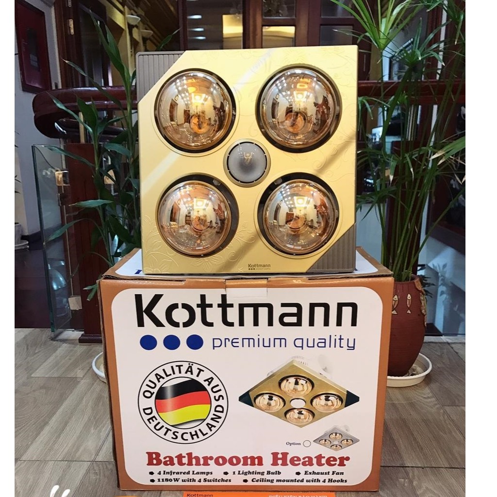 Đèn sưởi nhà tắm Kottmann âm trần K4BT-hàng chính hãng