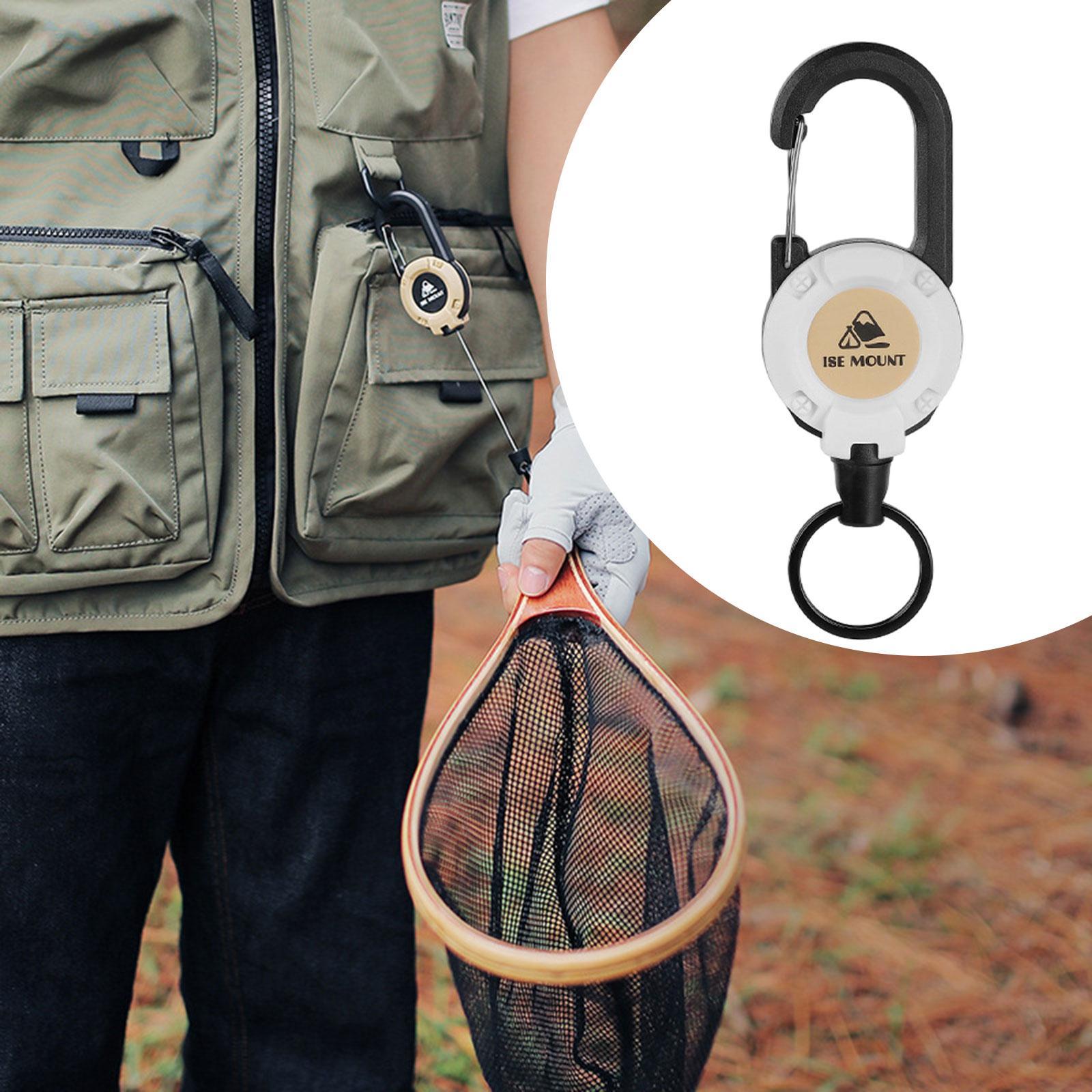 Retractable Keychain Carabiner Heavy Duty ID Badge Holder Lanyard Keyring Retractable  for Men Women Adults Hiking