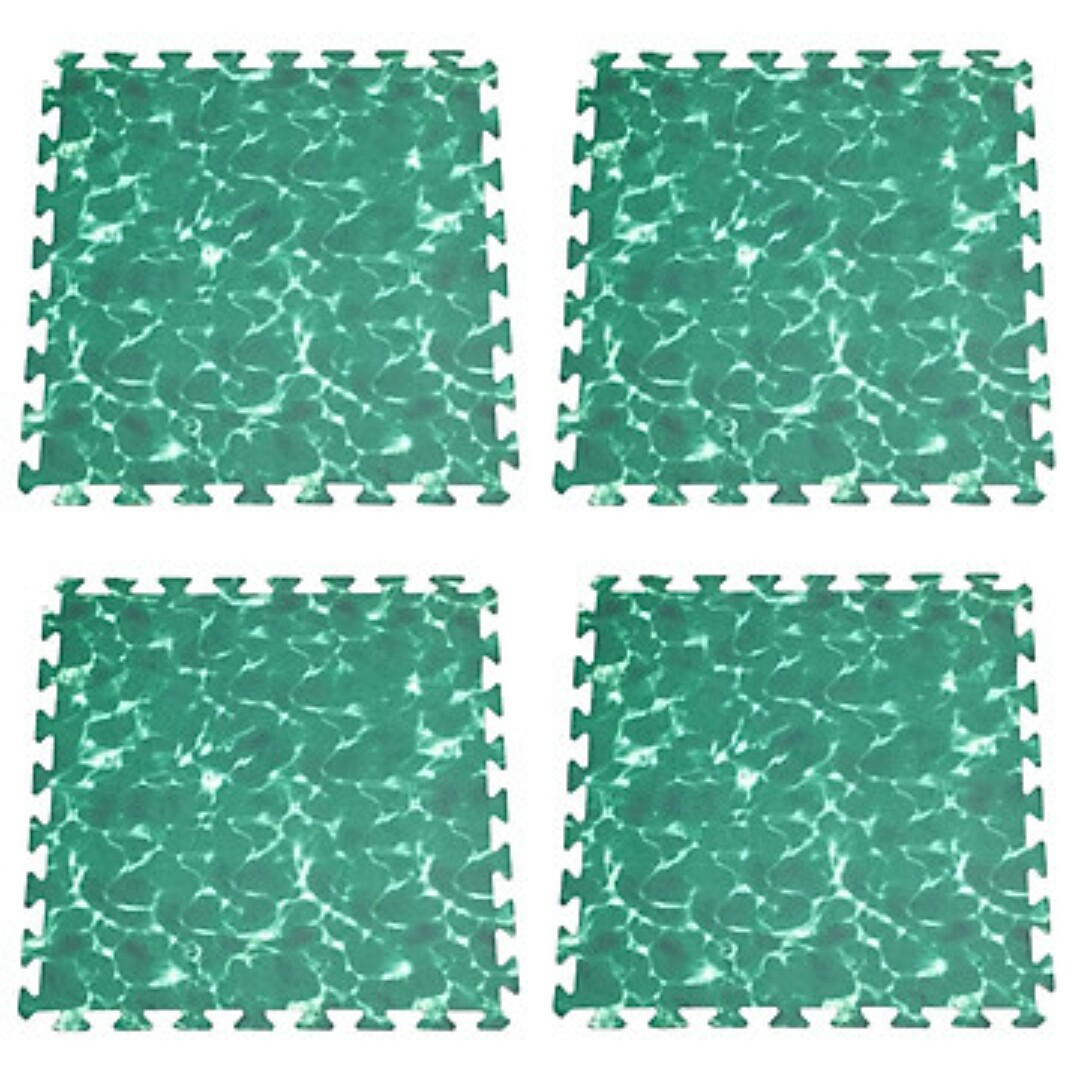 Bộ 4 Miếng Thảm Xốp Mềm Lót Sàn gơn xanh lá 60x60cm