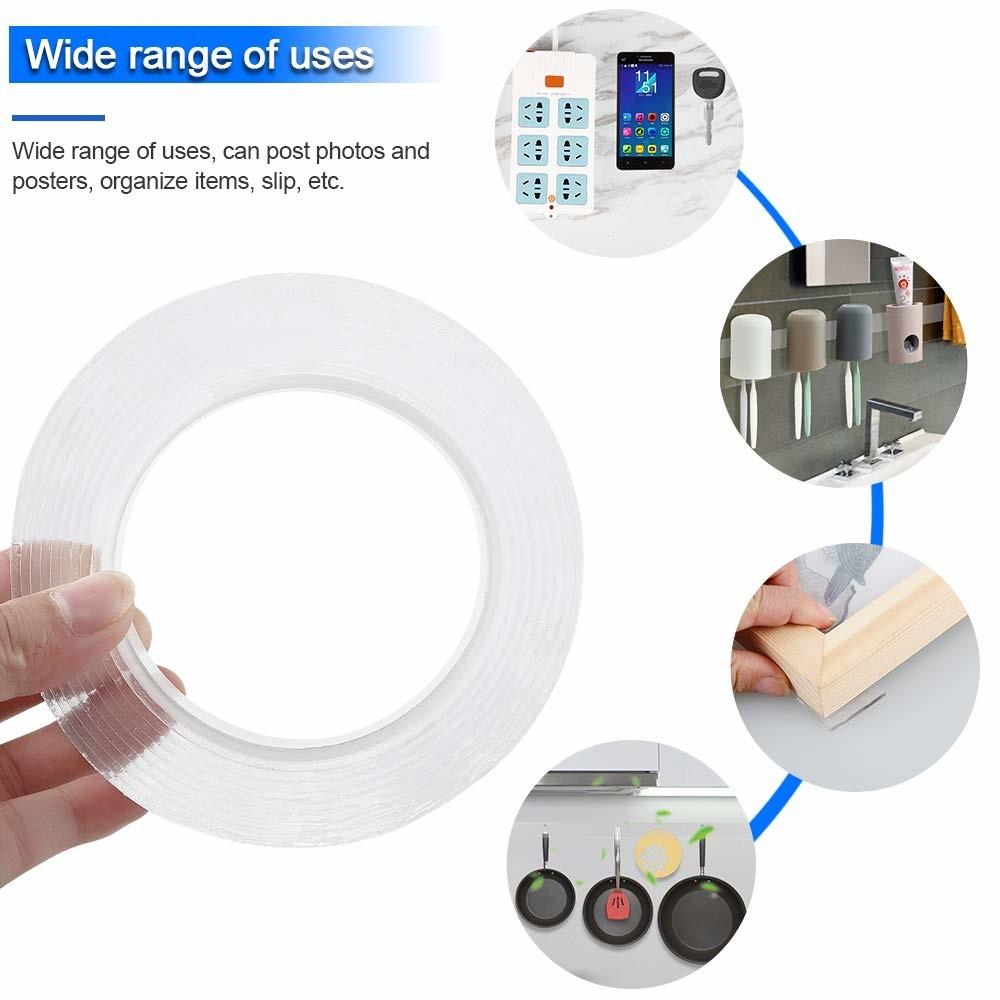 Băng Keo Siêu Dính Ma Thuật NANO 2 Mặt Trong Suốt Cuộn 3M - Dán Trên Mọi Bề Mặt, Mọi Chất Liệu