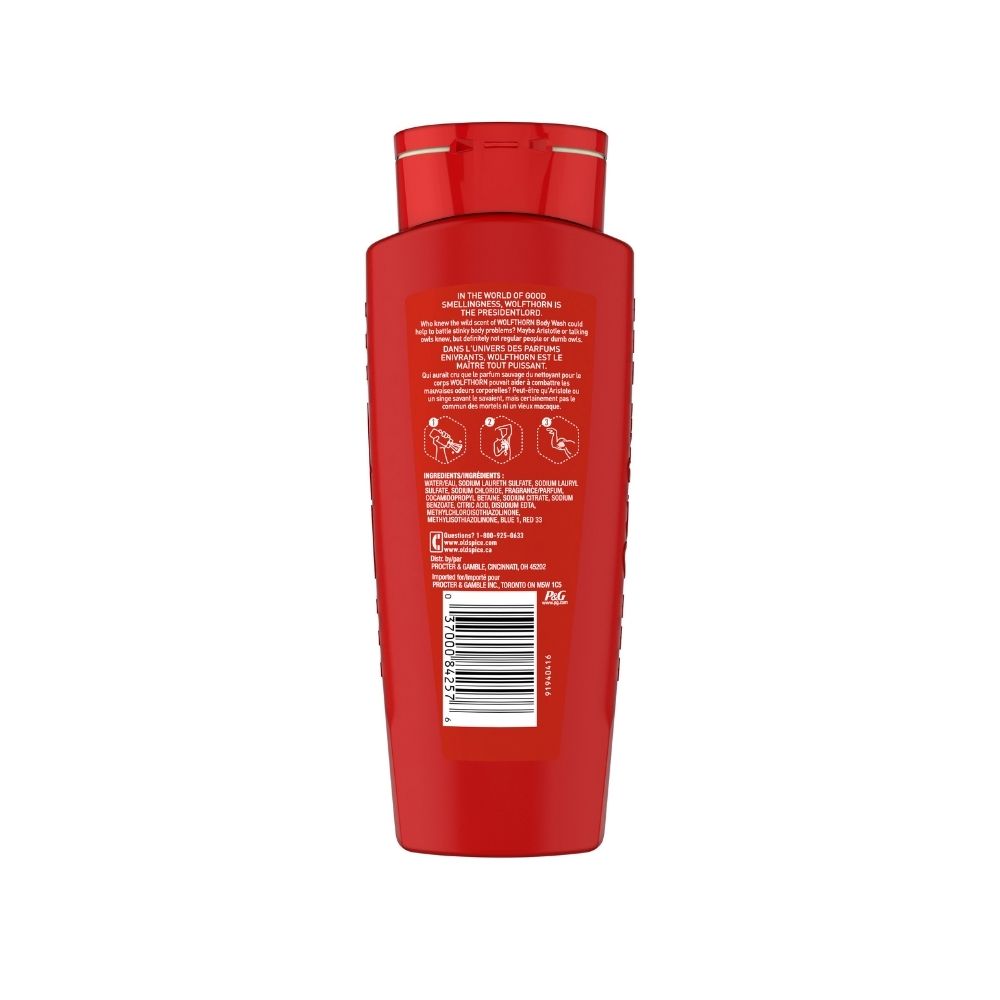 Combo Sữa Tắm+ Xịt Khử Mùi Old Spice Wolfthorn (Body Wash 473ml+  Body spray - 106g)