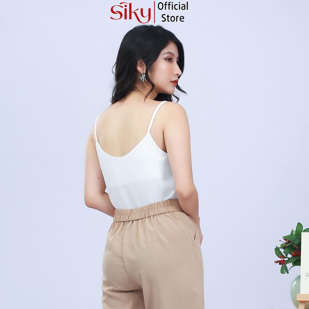 Áo 2 dây nữ SIKY lụa cao cấp áo hai dây nữ lụa mặc trong vest