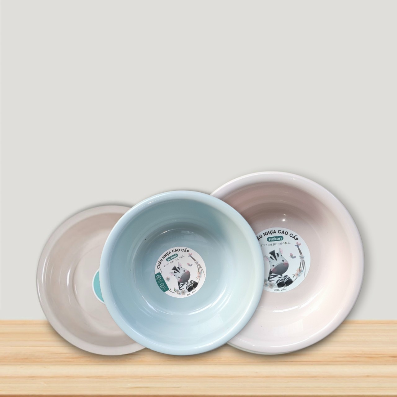 Thau/ Chậu nhựa tròn Cao Cấp đựng đồ, rửa rau củ, giặt đồ, tắm em bé, 3 cỡ - hàng Việt Nam Chất Lượng Cao VN