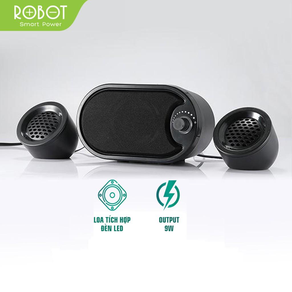 Loa Máy Tính / Laptop ROBOT Stereo Portable Nghe Nhạc Cực Hay - Hàng Chính Hãng