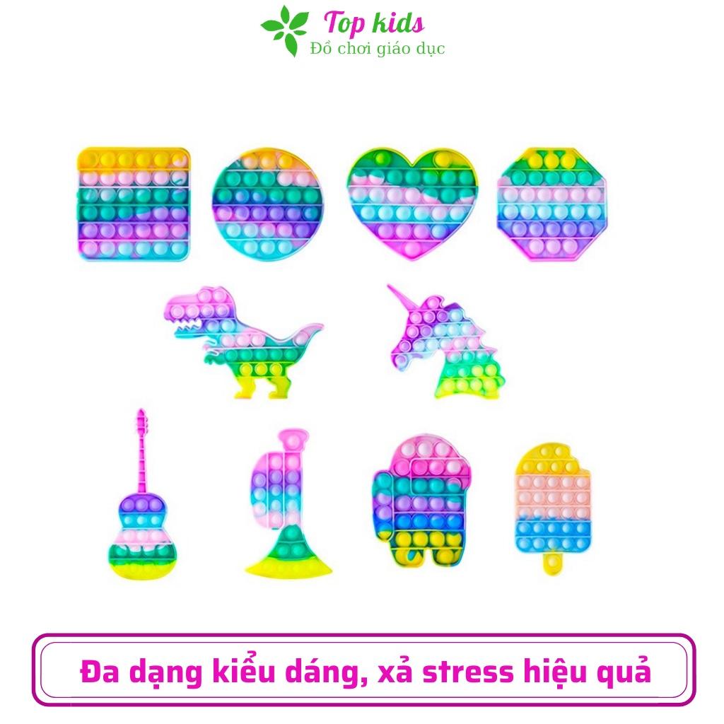 Pop it giá rẻ đồ chơi giáo dục thông minh phát triển trí tuệ giải trí giảm căng thẳng xả stress