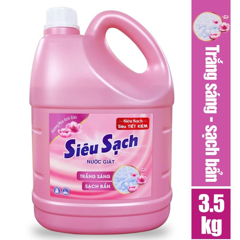 Nước giặt Siêu Sạch Lix hoa Hồng can 3.5L