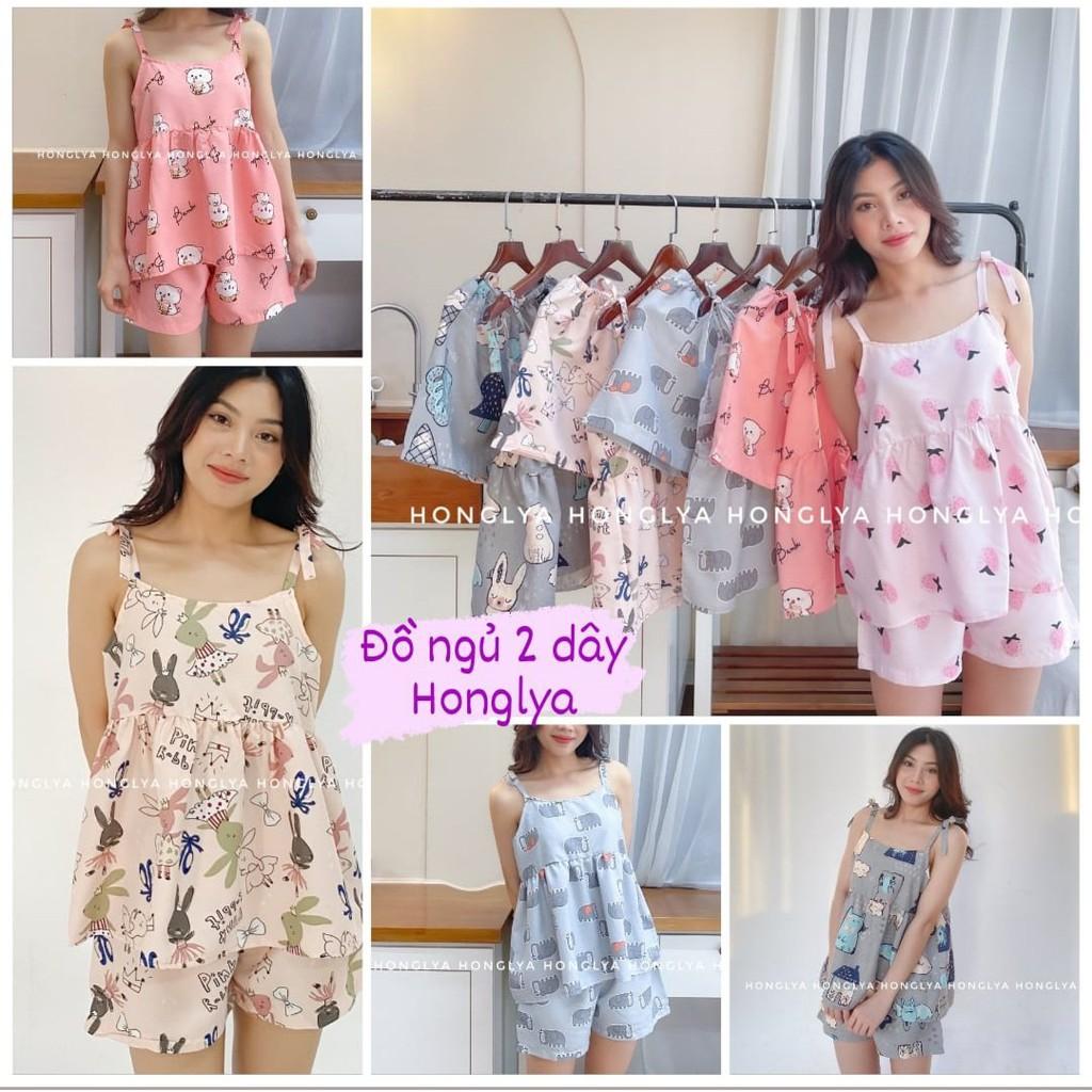 Bộ ngủ 2 dây kate thái cute hột me hotttt