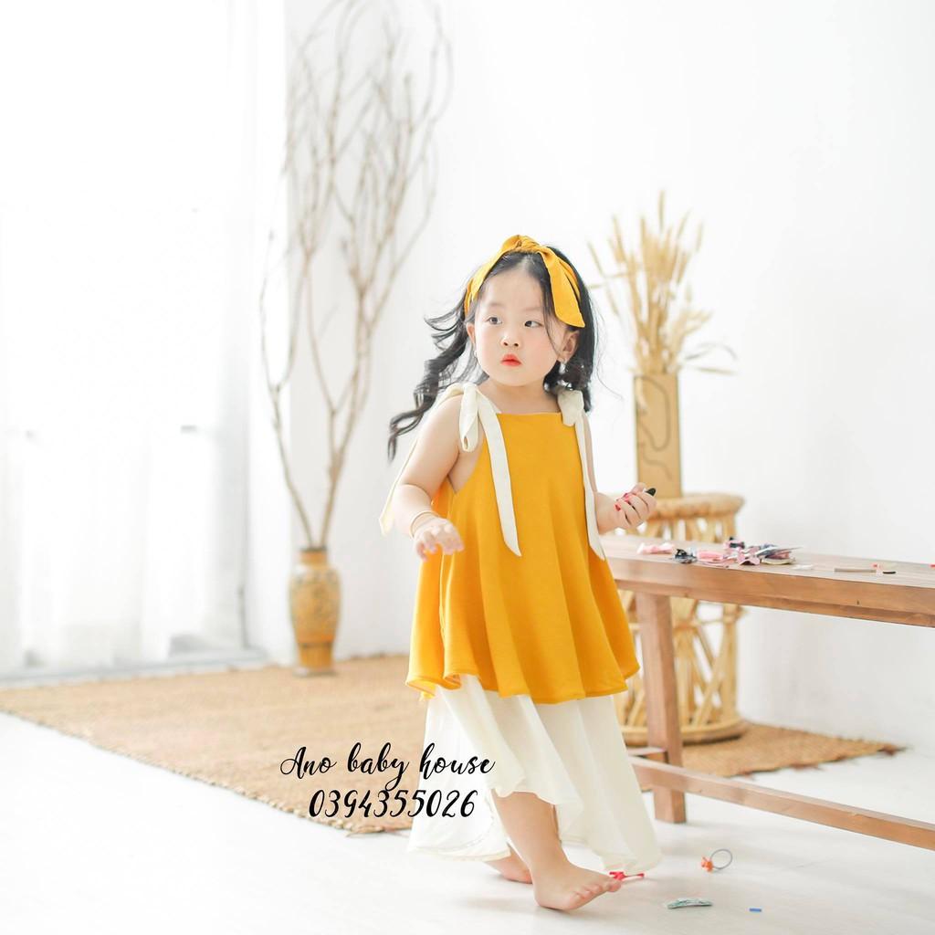 ĐẦM MAXI 2 TẦNG VÀNG VÀ TRẮNG