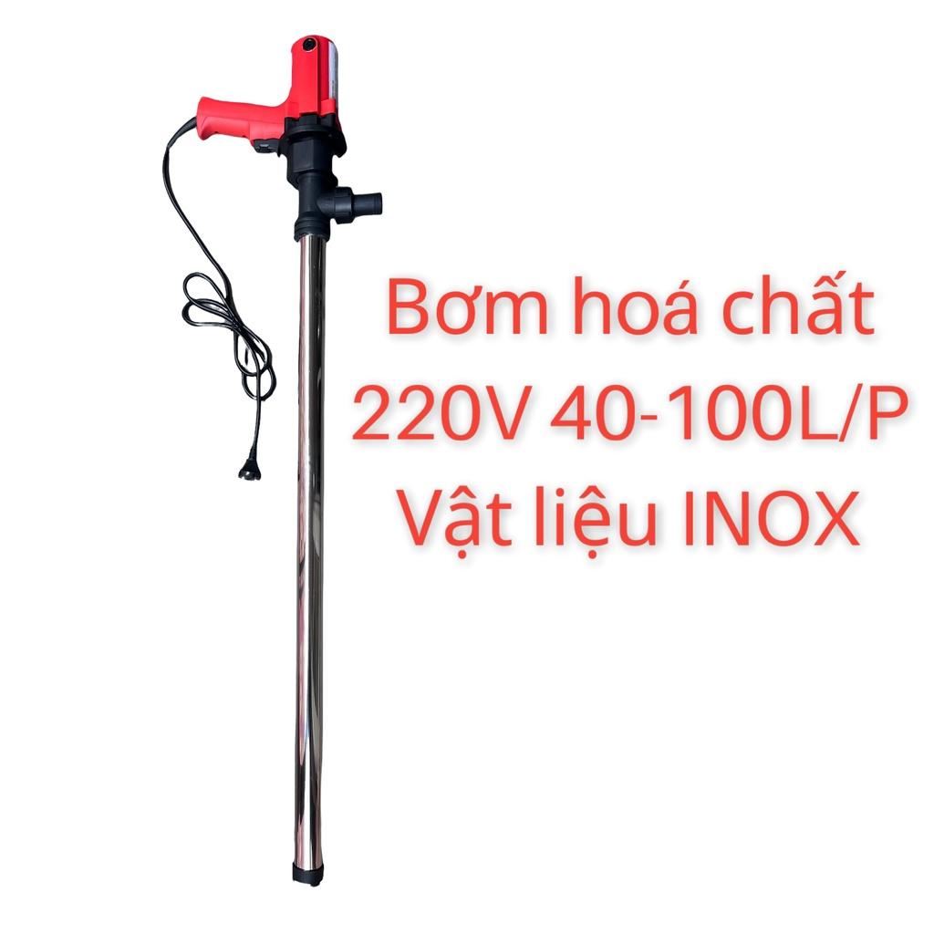 Dụng Cụ Bơm Hóa Chất Từ Thùng Phi Chạy Điện 220V SB-6B Chất Liệu Inox- Thiết Bị Bằng Việt