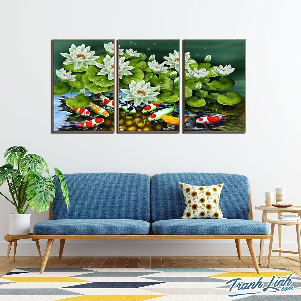 Bộ 3 Tranh Canvas Treo Tường Trang Trí Nghệ Thuật