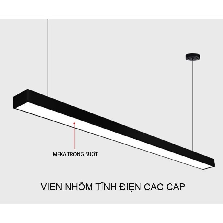 Đèn thả văn phòng - đèn thả máng cao cấp khung nhôm, led loại 1 POLI