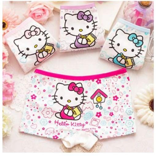 Set 4 chiếc quần lót đùi, quần chíp đùi cho bé họa tiết cực xinh (chất cotton)