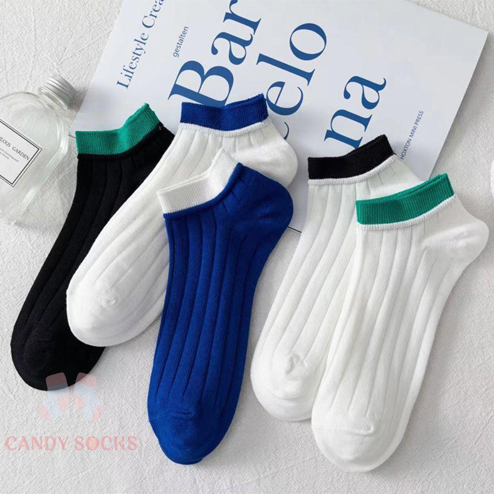 Tất unisex, tất nam cổ thấp, Set 5 đôi tất phong cách Hàn Quốc, co dãn 4 chiều, chất liệu cotton Hàn cao cấp TN-086