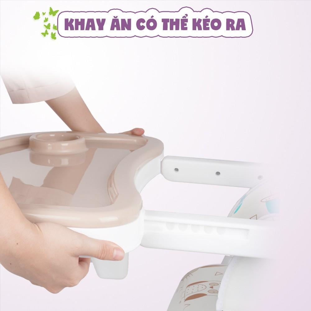 Ghế ngồi ăn dặm điều chỉnh độ cao, điều chỉnh ngả lưng có bánh xe Mastela 1015 cho bé 6 tháng đến 5 tuổi chuẩn ASTM Mỹ - tặng áo yếm ăn dặm chống nước