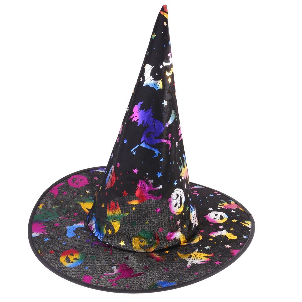 Colorful Halloween  Witch Hat for Fancy Dress Party Costumes
