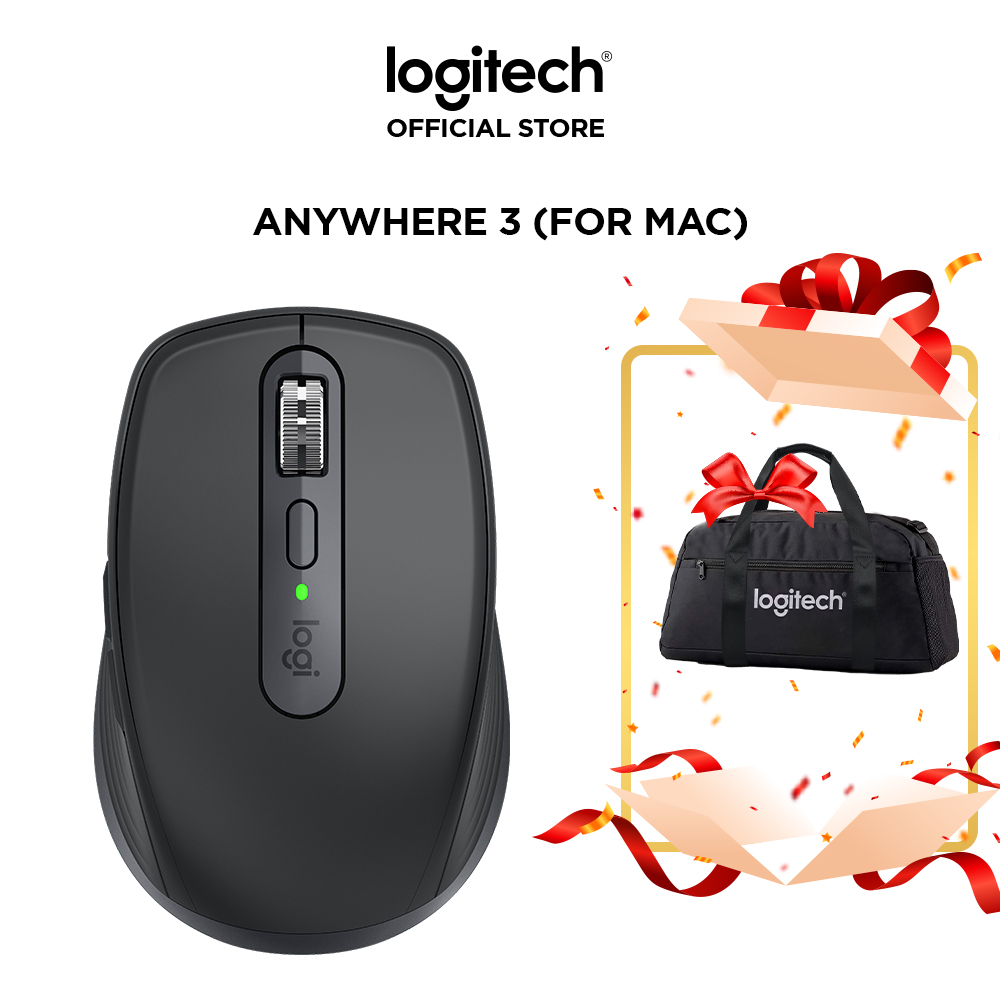 Chuột không dây Bluetooth Logitech MX Anywhere 3 for Mac - nhỏ gọn, kết nối 3 thiết bị, cuộn siêu nhanh, sạc nhanh USB-C - Hàng chính hãng