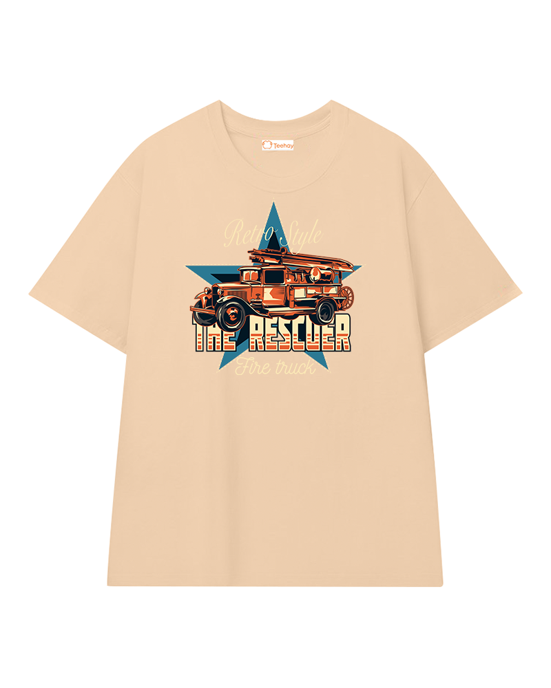 Áo T-shirt TEEHAY The Retro lính cứu hoả thun tay lỡ Form rộng Unisex