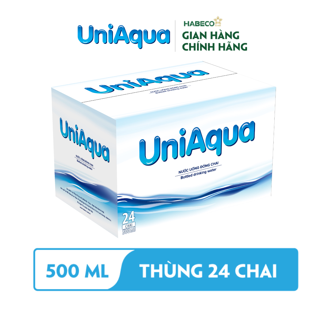 Nước uống đóng chai UniAqua - Thùng 24 chai 500ml