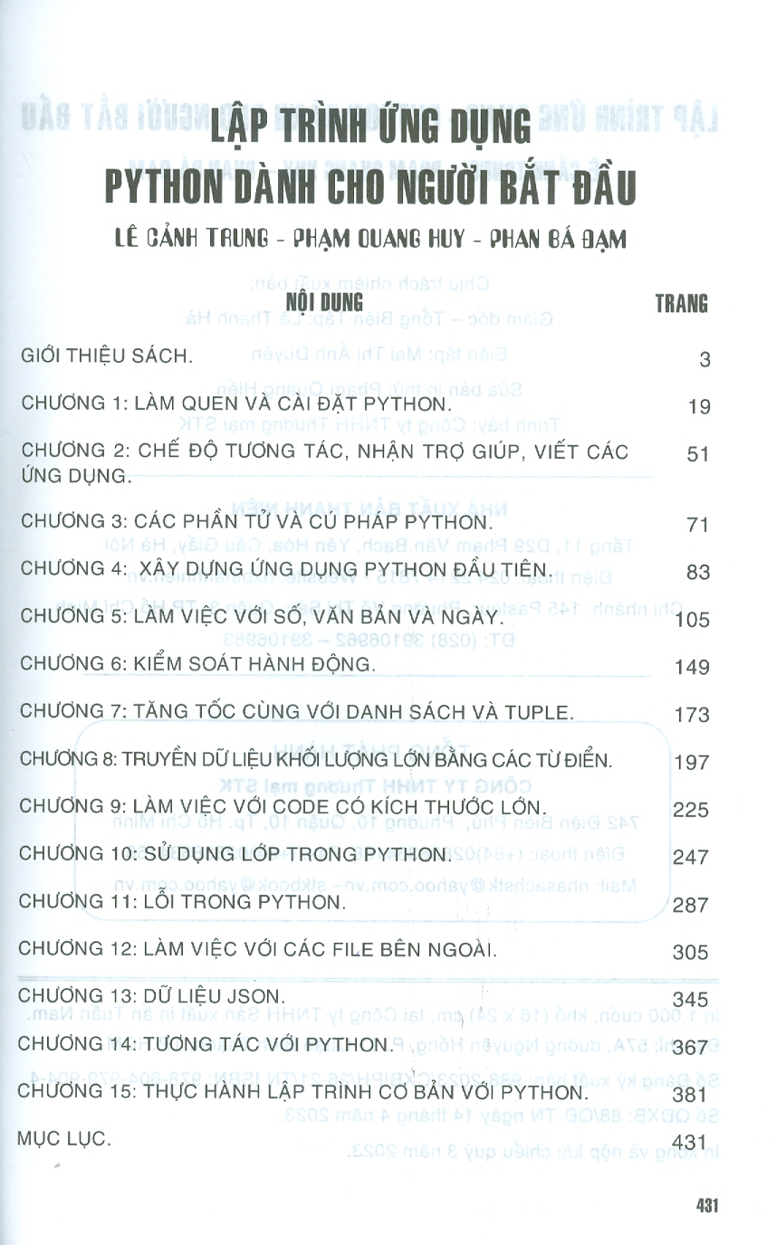 Lập Trình Ứng Dụng Python Dành Cho Người Bắt Đầu