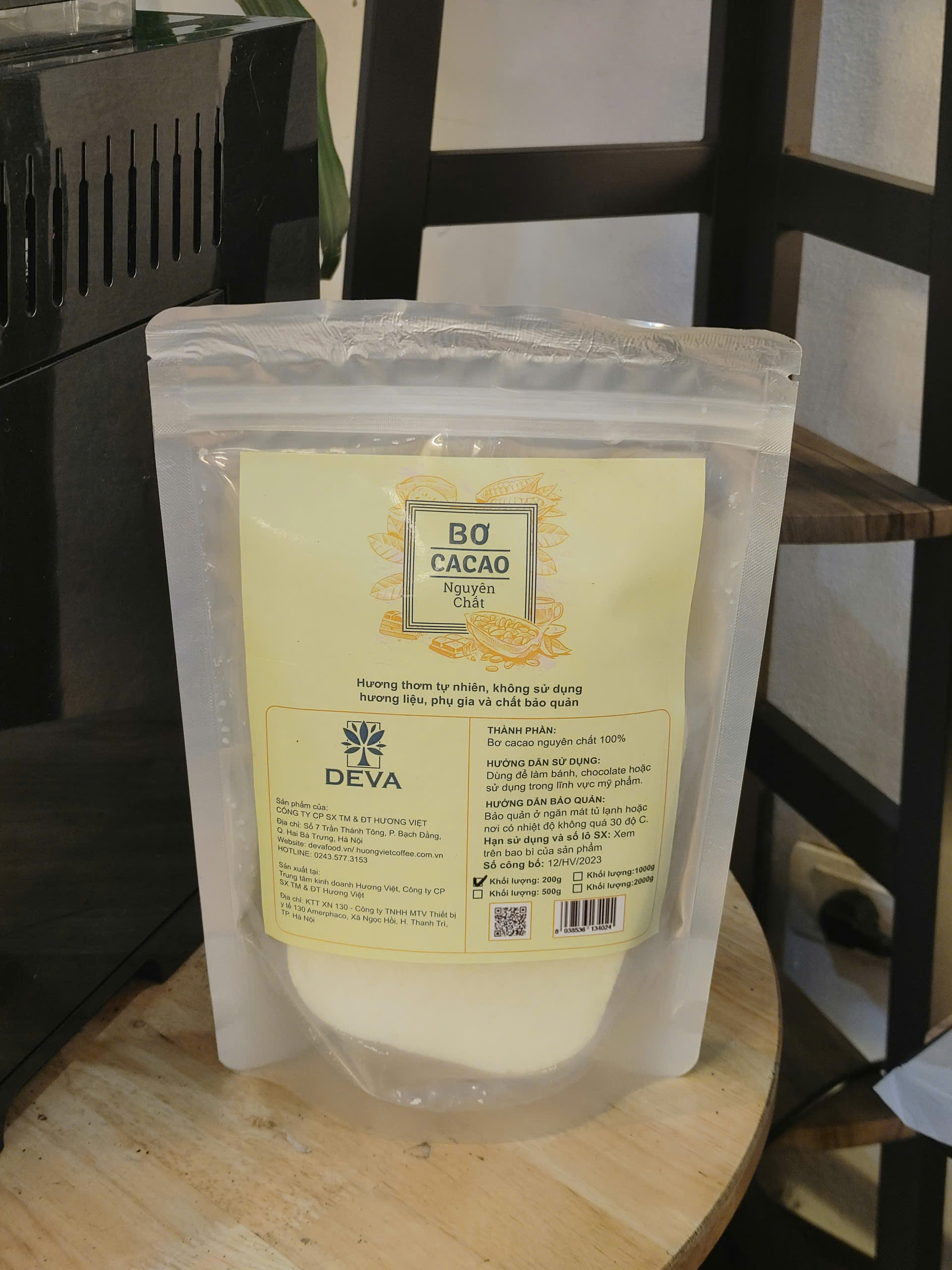 Bơ Cacao Nguyên Chất ( Cocoa Butter) 500GR - DEVA FOOD