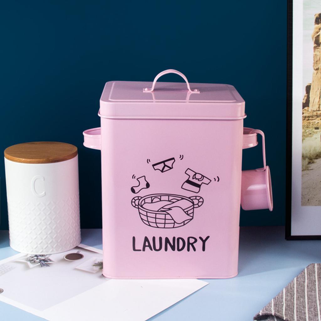 Multipurpose Cereal Dispenser Storage Box Household Tin Laundry Boxes