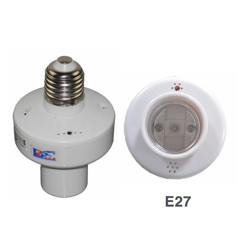 Đui đèn E27 điều khiển từ xa sóng RF, xuyên tường