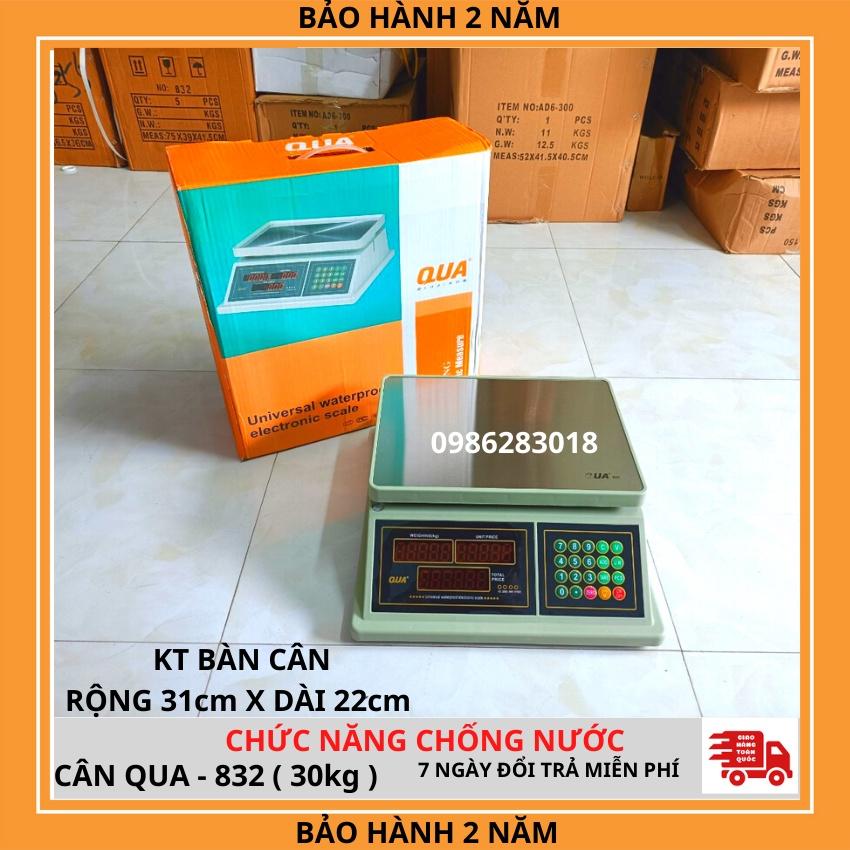 Cân điện tử chống nước tính tiền bán hàng hải sản,siêu thị-QUA-832/30KG làm bằng nhựa ABS cao cấp