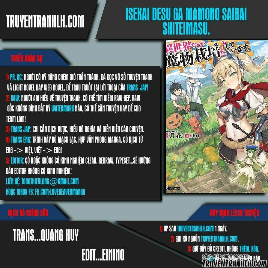 isekai desu ga mamono saibai shiteimasu chapter 1 1