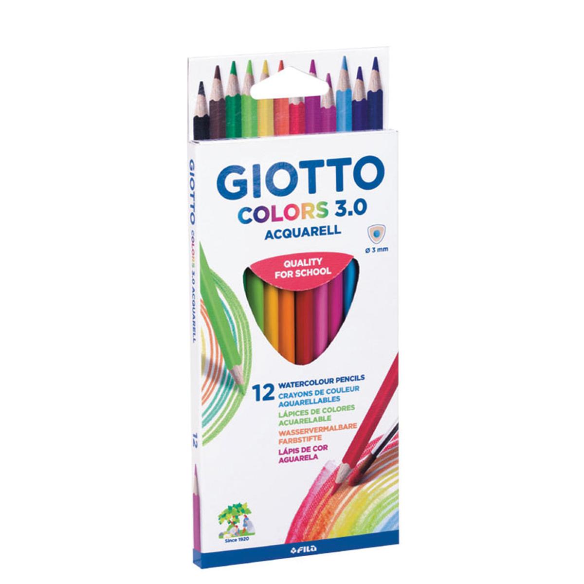 Hộp chì 12 màu nước GIOTTO COLORS 3.0 Aquarell