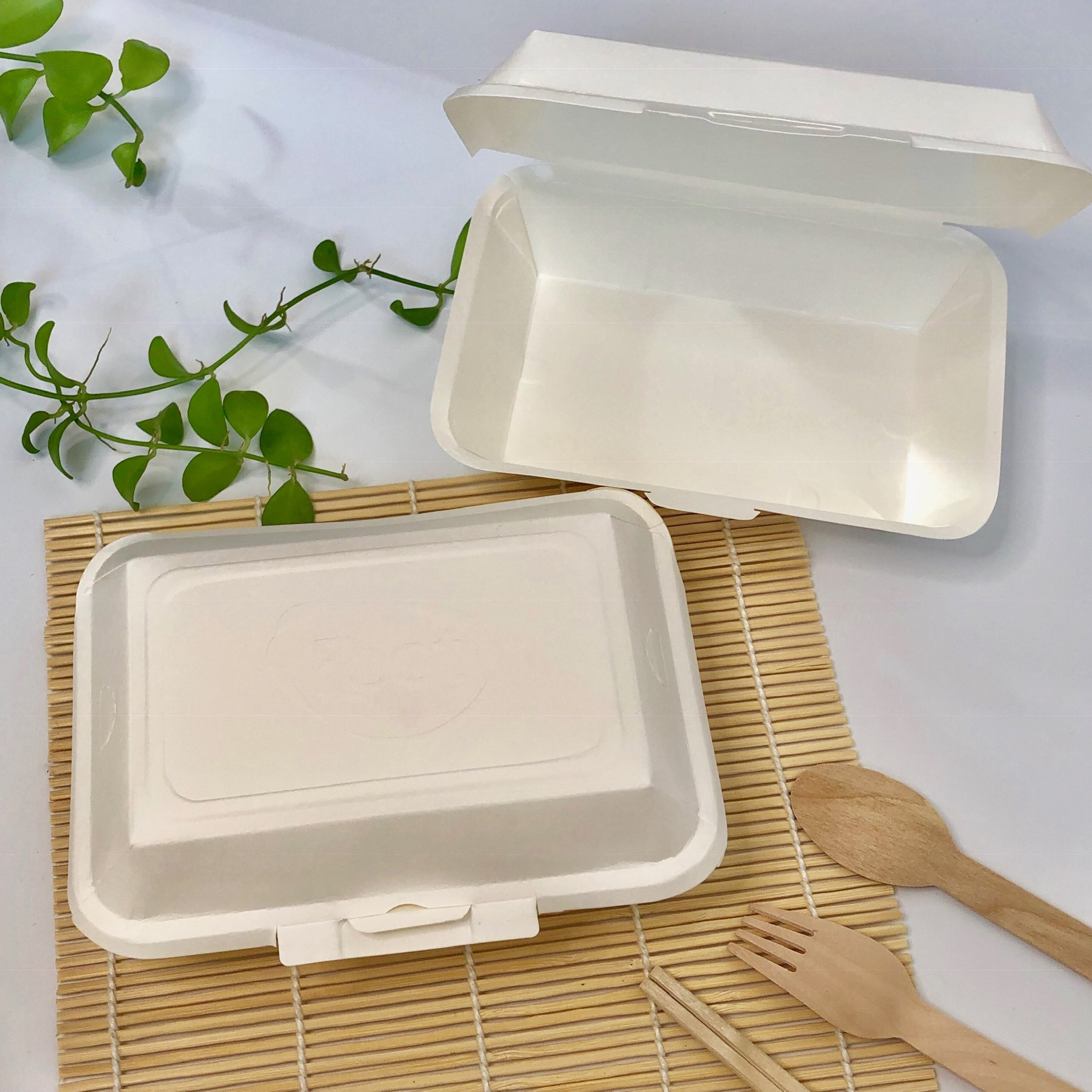 Hộp Cơm Giấy FEST CHOICE TAKEAWAY Thái Lan Cao Cấp Trắng Trơn 725ml CHÍNH HÃNG , COMBO 50 Hộp Giấy Đựng Thức Ăn, Salad, Trái Cây , An Toàn, Thân Thiện Môi Trường - F001 ( Tặng Kèm Móc Khóa KETILO Xinh Xắn ))