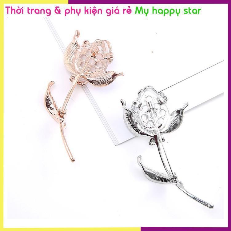 Cài áo thời trang hình hoa hồng sang trọng GC56