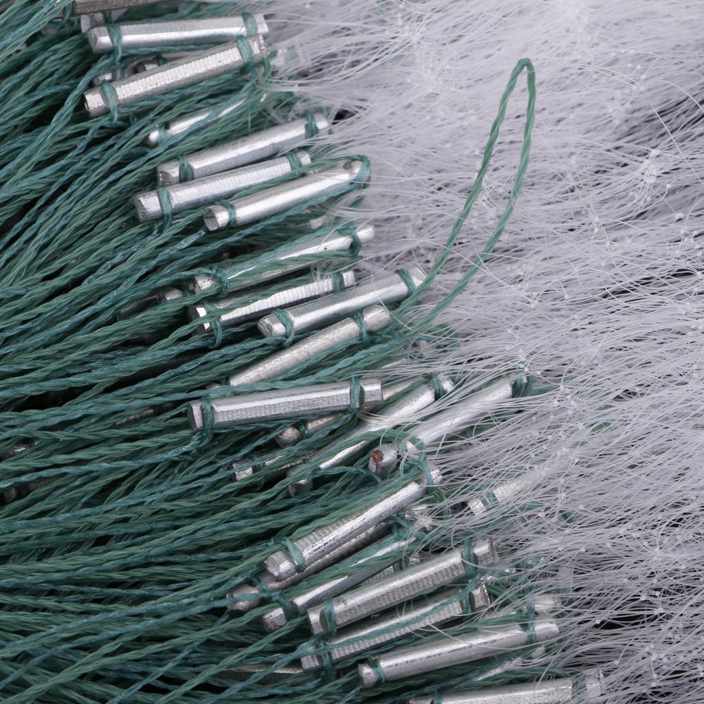 2Pcs 20m Polyethylene Sticky Single Layers Clear Green Bait Trap Monofilament Fishing Gill Net with Floating Screen Mesh Trap