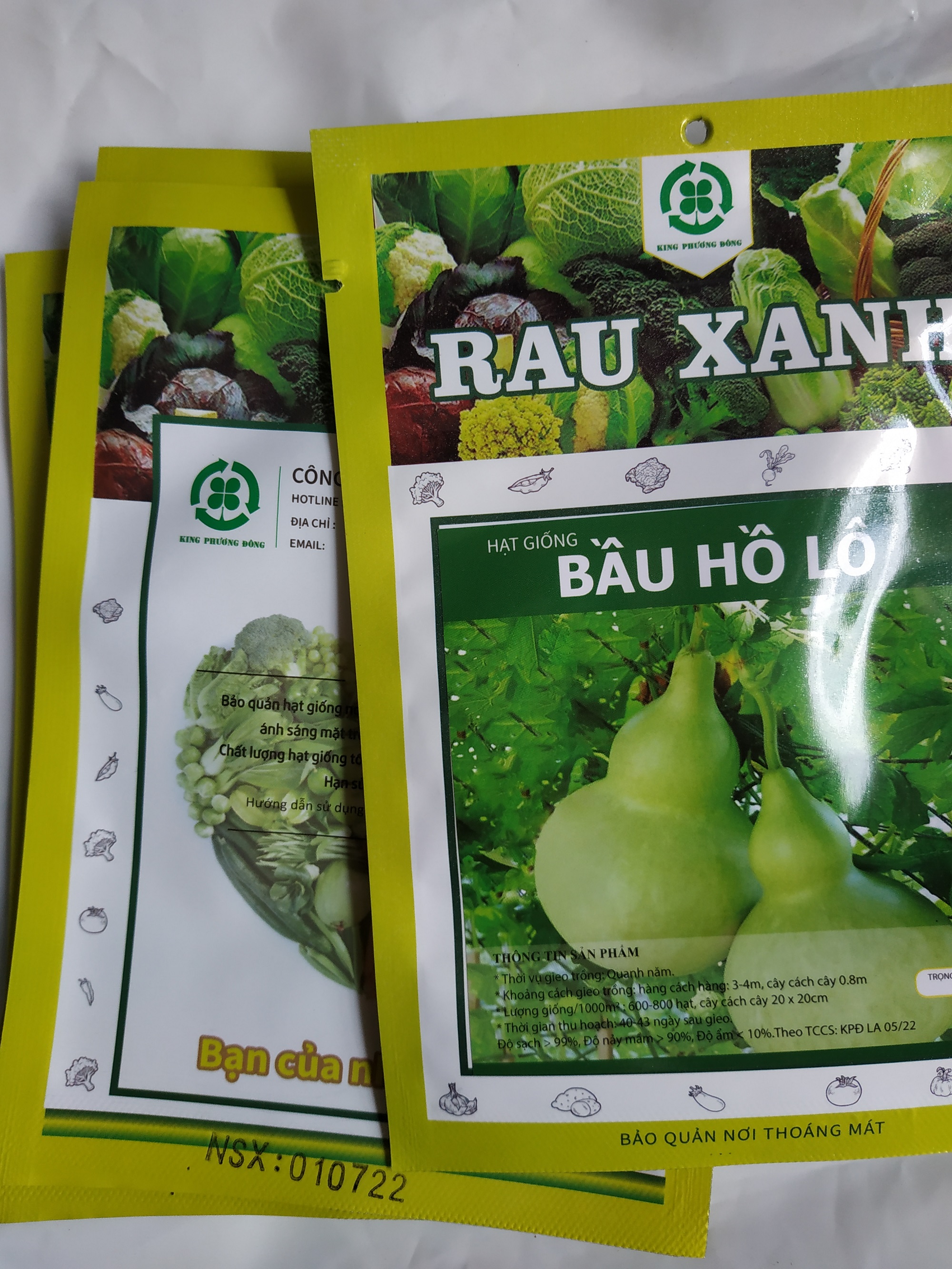 Combo 5 gói Hạt giống BẦU HỒ LÔ - gói 10 hạt