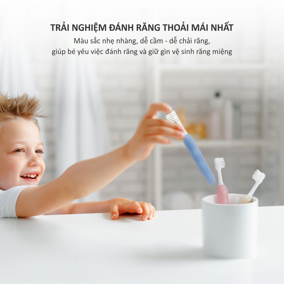 Set 3 bàn chải đánh răng lông mềm cho bé từ 1-3 tuổi KUKU KU1164