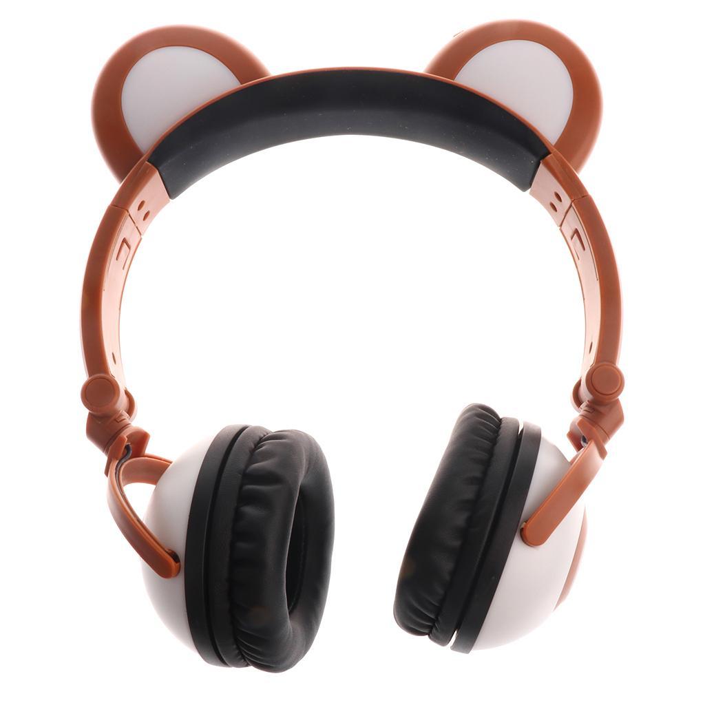 Kids Headphones LED Light Up Foldable Stereo Headset