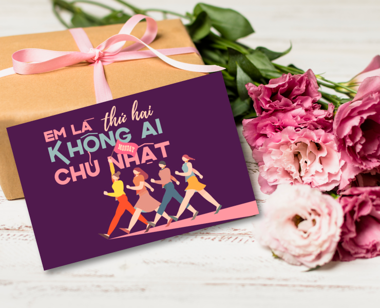 Thiệp ngày phụ nữ 8.3 và 20.10 Women's day - Thiệp Greenwood 12x18cm kèm phong bì - WM37