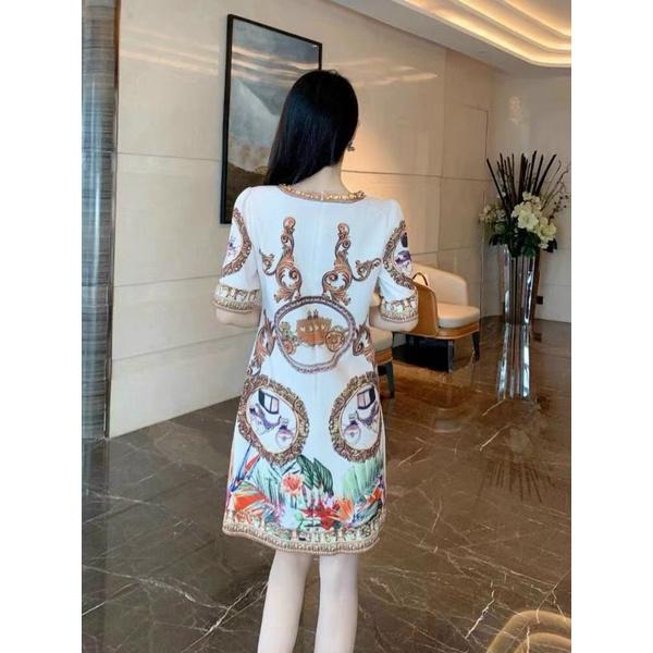 ĐẦM LỤA HOA VĂN KẾT ĐÁ